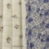 Printed Quilted Double Gauze NEHA 1J / ZOMEA 1J Blue / Ecru